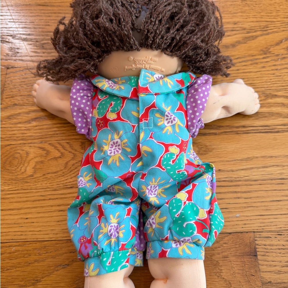 Cabbage Patch Kid 1991 Krinkle Hair Purple Polka Dot Outfit - Picture 10 of 16